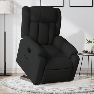  Podnoszony fotel rozkładany, czarny, obity tkaniną