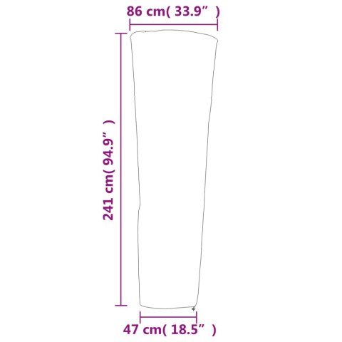  Pokrowce na grzejnik w kształcie piramidy, 2 szt., 86x47x241 cm