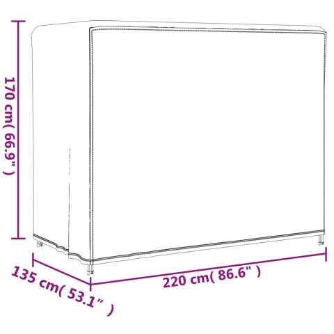  Pokrowce na huśtawki ogrodowe, 2 szt., 220x135x170 cm, Oxford