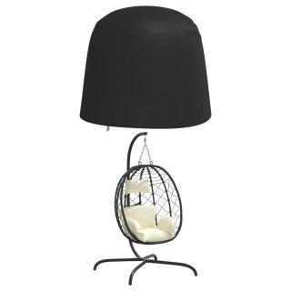  Pokrowiec na dwuosobowe krzesło jajo, czarny, Ø 230x200 cm