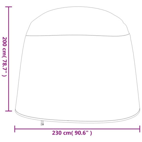  Pokrowiec na dwuosobowe krzesło jajo, czarny, Ø 230x200 cm