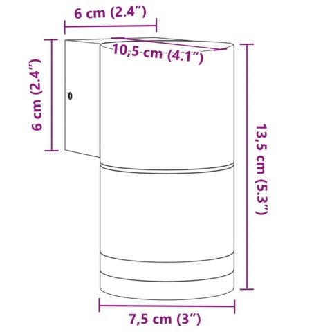  Kinkiety zewnętrzne, 2 szt., czarne, odlewane aluminium