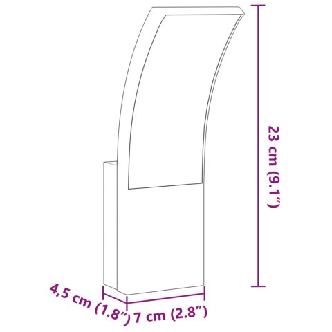  Zewnętrzny kinkiet LED, biały, odlewane aluminium