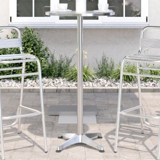  Ogrodowy stolik barowy z regulacją wysokości, Ø59,5x70/114,5 cm
