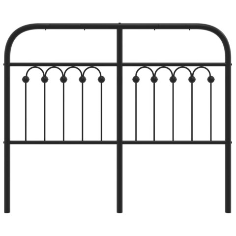  Metalowe wezgłowie, czarne, 120 cm