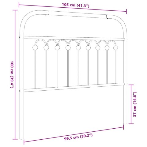  Metalowe wezgłowie, białe, 100 cm