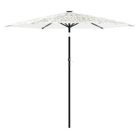  Parasol ogrodowy na stalowym słupku, biały, 223x223x213 cm