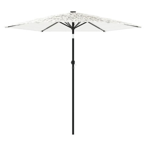  Parasol ogrodowy na stalowym słupku, biały, 223x223x213 cm