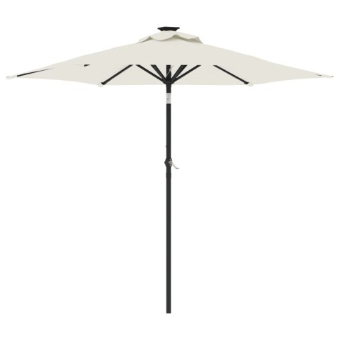  Parasol ogrodowy na stalowym słupku, biały, 225x225x212 cm