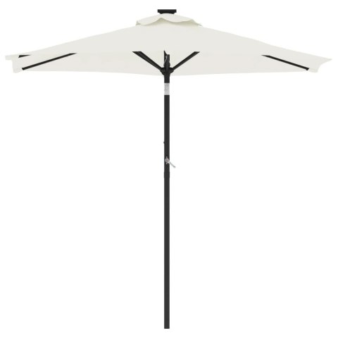  Parasol ogrodowy na stalowym słupku, biały, 225x225x212 cm