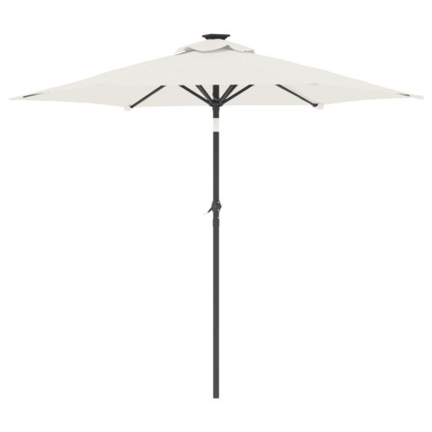  Parasol ogrodowy na stalowym słupku, biały, 225x225x212 cm