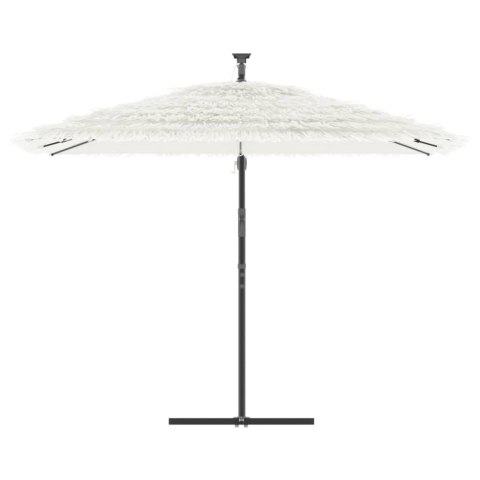  Parasol ogrodowy na stalowym słupku, biały, 290x290x238 cm