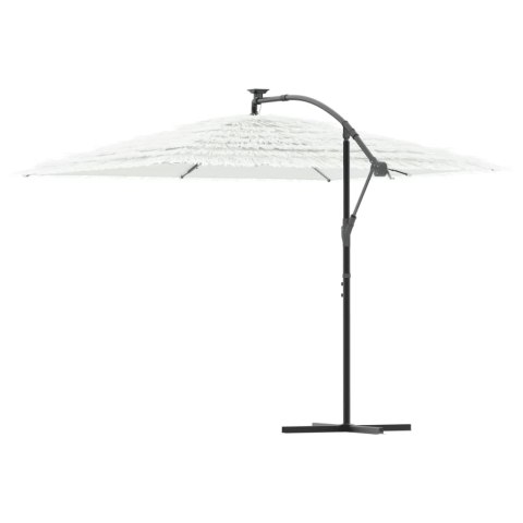  Parasol ogrodowy na stalowym słupku, biały, 290x290x238 cm