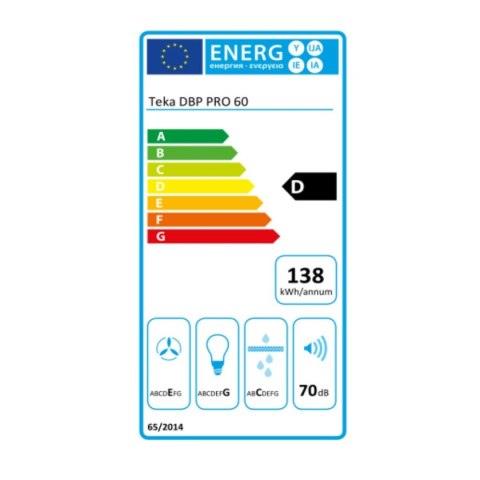 Okap konwencjonalny Teka 40460509 60 cm 613 m3/h 68 dB 236W Stal