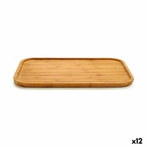 Tacka do przekąsek Prostokątny Brązowy Bambus 36 x 1,5 x 24 cm (12 Sztuk)