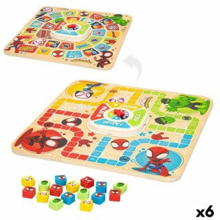 Deska Parcheesi Spidey 29,5 x 3,5 x 29,5 cm (18 Części) (6 Sztuk)