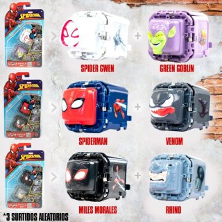 Gra Zręcznościowa Spider-Man Battle Cubes (12 Sztuk)