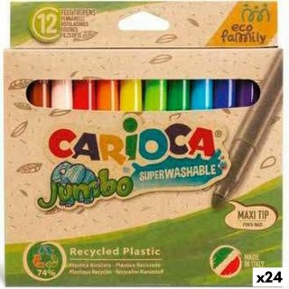 Zestaw markerów Carioca Jumbo Eco Family 24 Części Wielokolorowy (24 Sztuk)