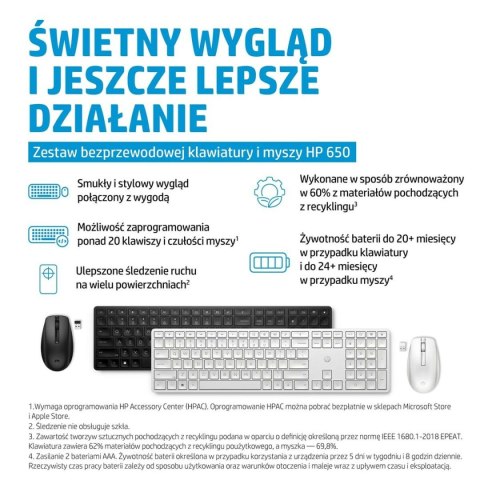 Klawiatura i Myszka HP 4R013AA Czarny Angielski Qwerty US