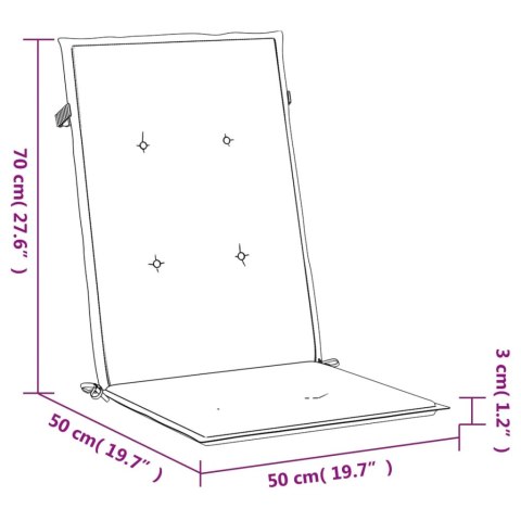 Poduszki na krzesła ogrodowe 4 szt., winna czerwień 120x50x3 cm