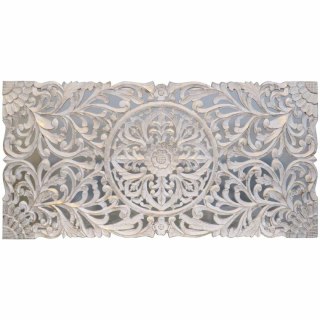 Zagłówek do łóżka DKD Home Decor Biały Złoty Drewno MDF 180 x 4 x 90 cm