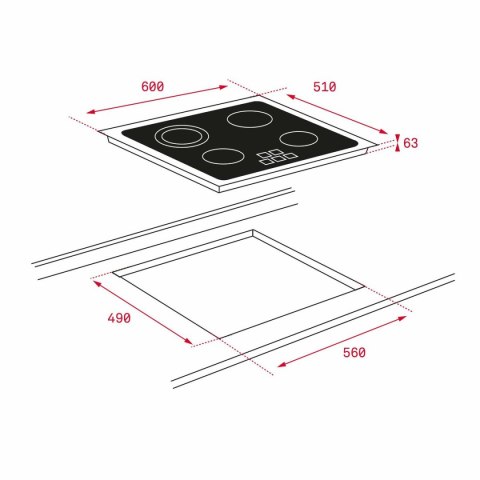 Kuchenka ceramiczna Teka TB 6415 60 cm 6300 W