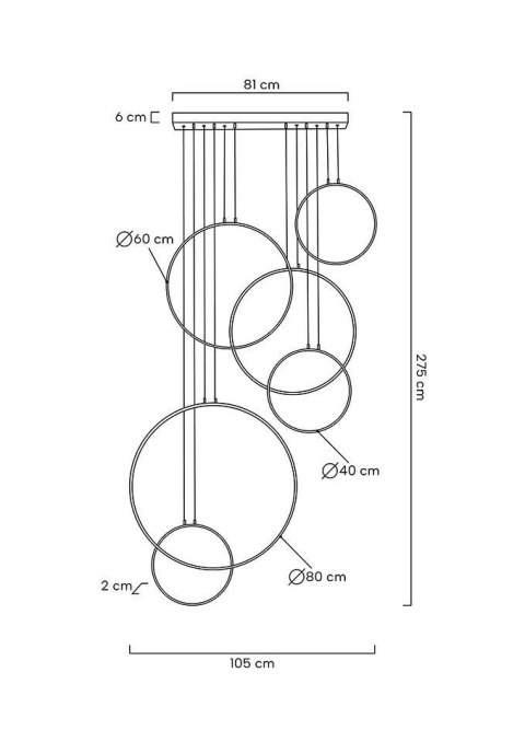 MOOSEE lampa wisząca CIRCULO SIX czarna