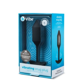 Korek Analny Snug M B-Vibe Vibrating Czarny