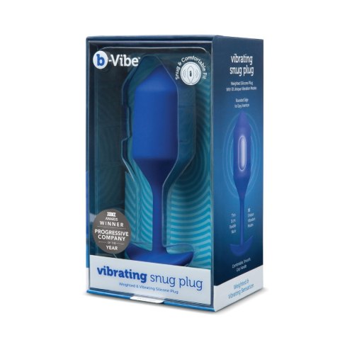 Korek Analny Snug XL B-Vibe Vibrating Niebieski