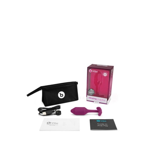 Korek Analny Snug M B-Vibe Vibrating Różowy