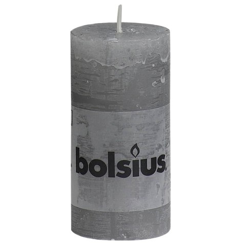 Bolsius Rustykalne świece pieńkowe, 8 szt., 100 x 50 mm, jasnoszare