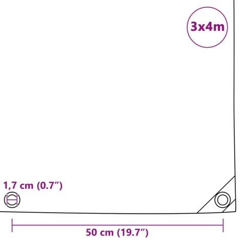 Plandeka 650 g/m², 3 x 4 m, niebieska