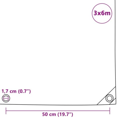 Plandeka 650 g/m², 3 x 6 m, zielona