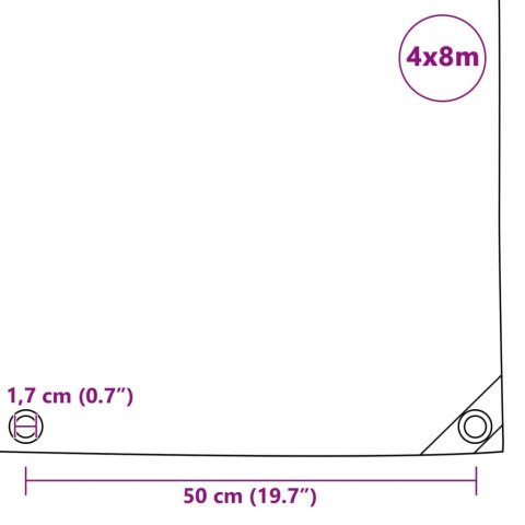 Plandeka 650 g/m², 4 x 8 m, niebieska