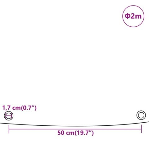 Plandeka, niebieska, Ø 2 m, 600 g/m²