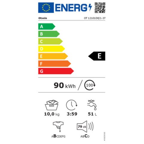 Pralka Otsein OT12101DE/137 60 cm 1200 rpm 10 kg