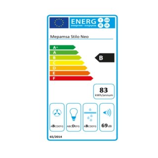 Okap konwencjonalny Mepamsa Stilo Neo 90 cm 700 m³/h 53 dB B Stal