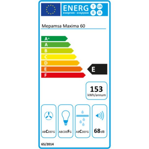 Okap konwencjonalny Mepamsa MAXIMA 60V2 60 cm Stal