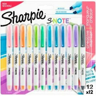 Zestaw markerów Sharpie S-Note Wielokolorowy 12 Części 1-3 mm (12 Sztuk)