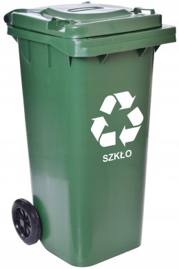 Pojemnik na odpady 120L kosz śmietnik zielony