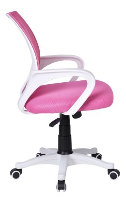 Fotel biurowy Bianco biało-różowy