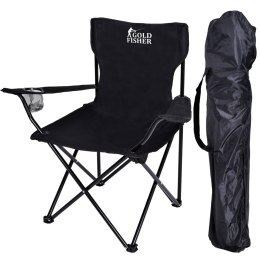 Składane krzesło turystyczne HUGO czarne