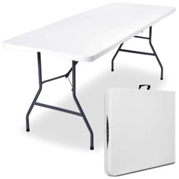Stół cateringowy BALI składany w walizkę 180 cm biały
