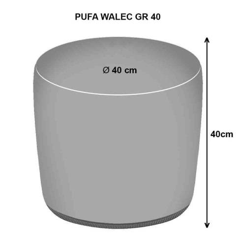 Pufa Walec GR Brzoza 40x40 cm