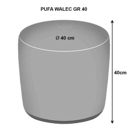 Pufa Walec GR Omszona 40x40 cm