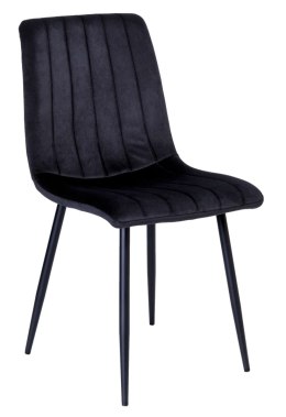 Krzesło FRESNO VELVET tapicerowane czarny aksamit