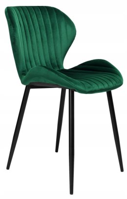 Krzesło welurowe DALLAS VELVET ciemno-zielone