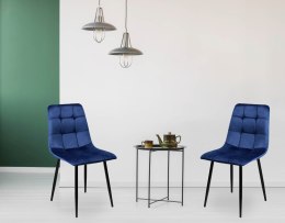 Krzesło welurowe DENVER velvet jasnoniebieskie