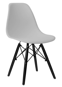 Krzesło nowoczesne Paris Black DSW szare