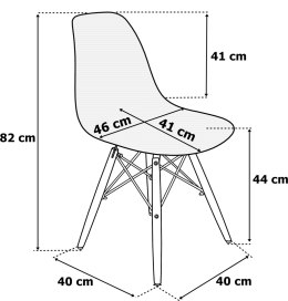 Krzesło plastikowe MILANO Black DSW białe